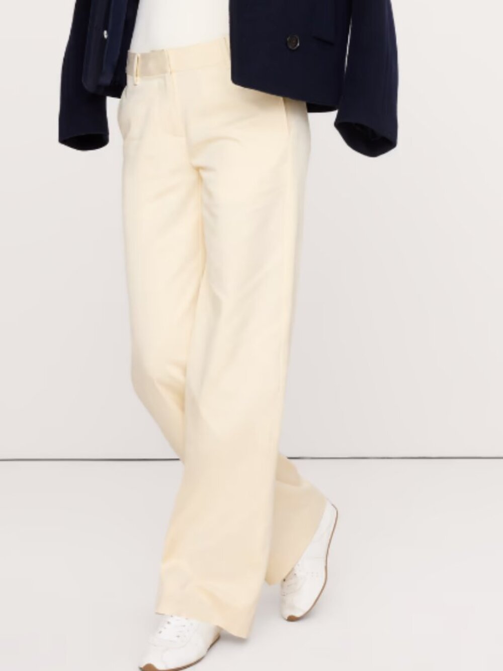 NWT Banana Republic The Everyday Wide-Leg Pant in Tencel Cotton Size L Tall